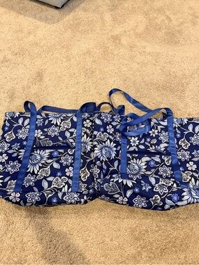 Vera Bradley Navy Floral Tote Pair